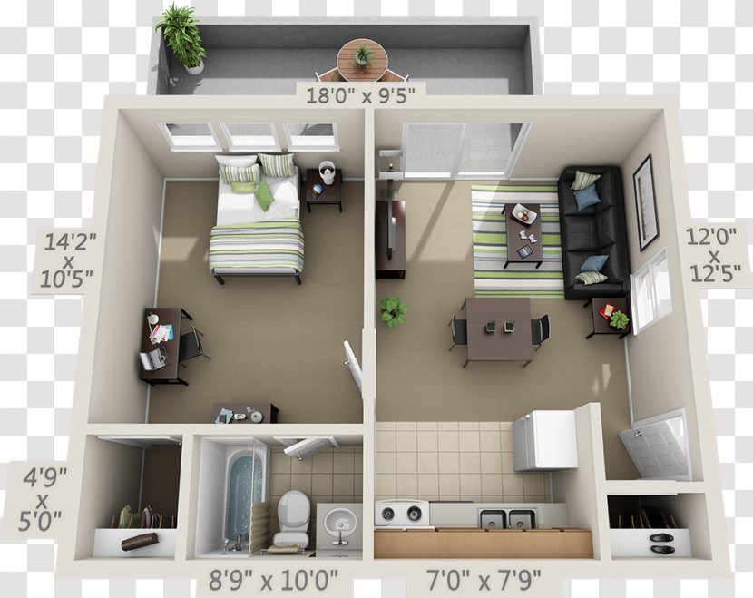 Floor Plan Delta View Apartments House - Terrace Transparent PNG