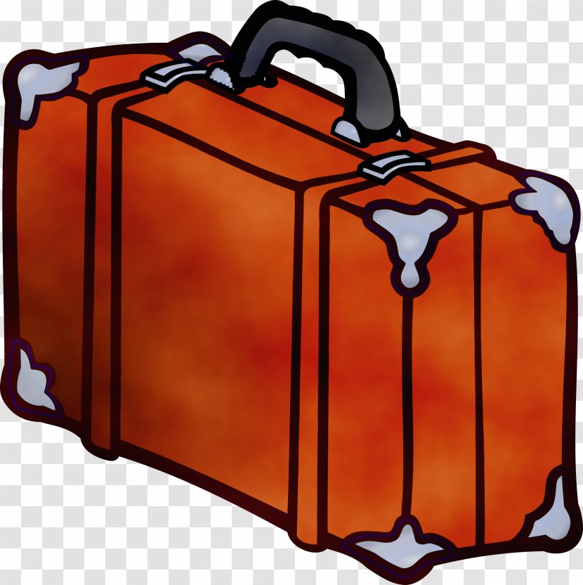 Suitcase Background - Baggage - Orange Email Transparent PNG