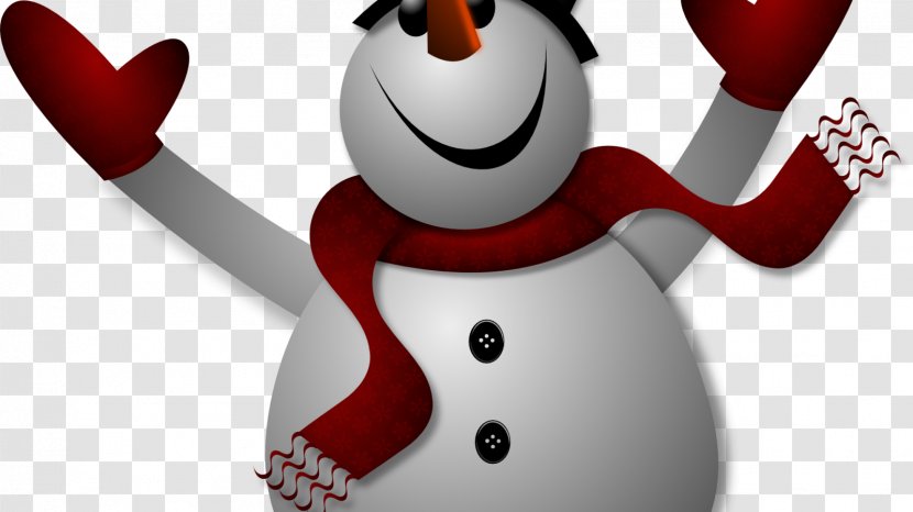 Snowman Clip Art - Red Transparent PNG