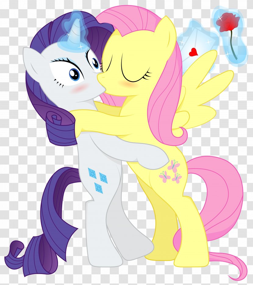 Rarity Pony Pinkie Pie Fluttershy Art - Flower - Shy Kiss Transparent PNG