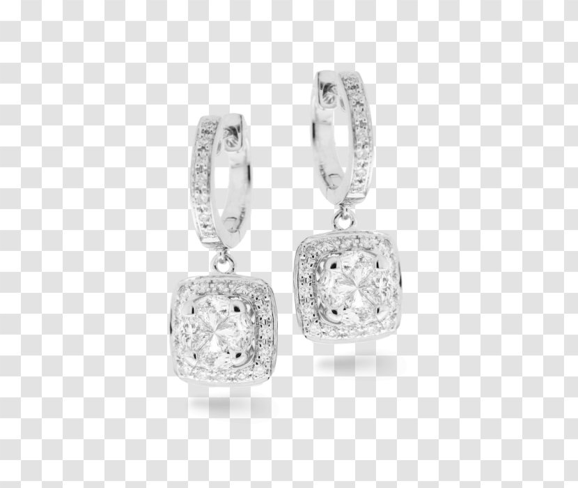 Earring Silver Charms & Pendants Bling-bling Jewellery - Platinum Transparent PNG