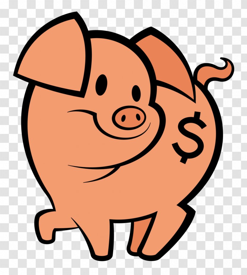 Cartoon Snout Mammal Organism Clip Art - Smile - Piggy Transparent PNG
