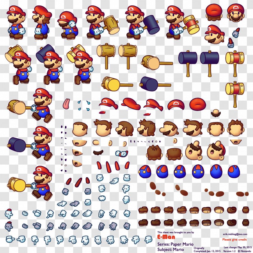 New Super Mario Bros Paper Mario: Sticker Star - Text - Sprite Transparent PNG
