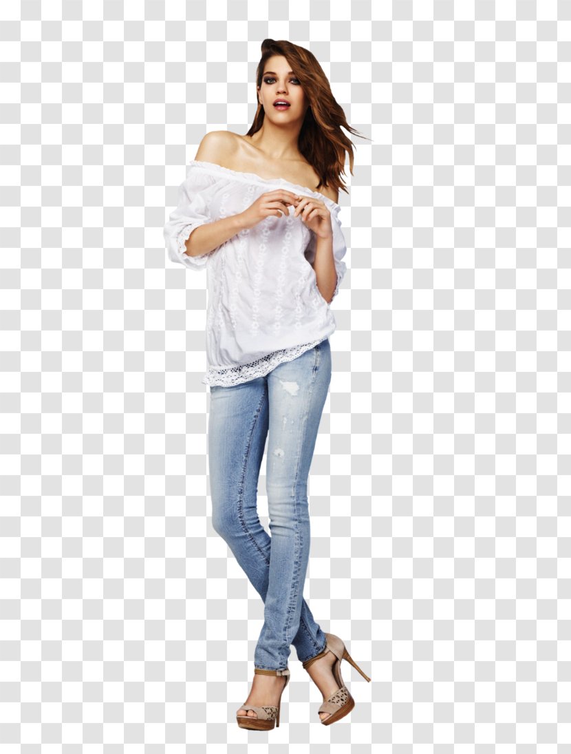 Female Jeans Fashion - Cartoon Transparent PNG