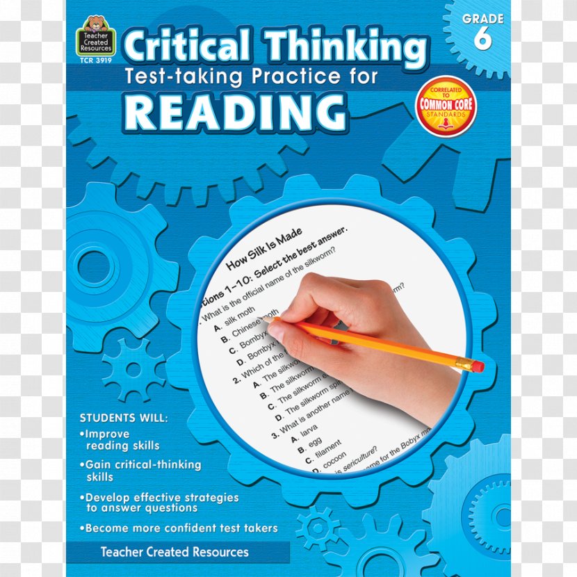 Critical Thinking: Test-Taking Practice For Reading, Grade 6 Thinking Math, - Objective Test - Student Transparent PNG