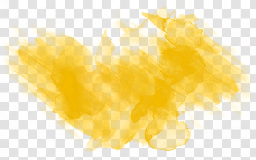 Yellow Color Desktop Wallpaper Clip Art - Watercolor Brush Transparent PNG