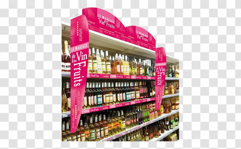 Kakemono Point Of Sale Display Gondola Supermarket Wine - Fronton - Radius Transparent PNG