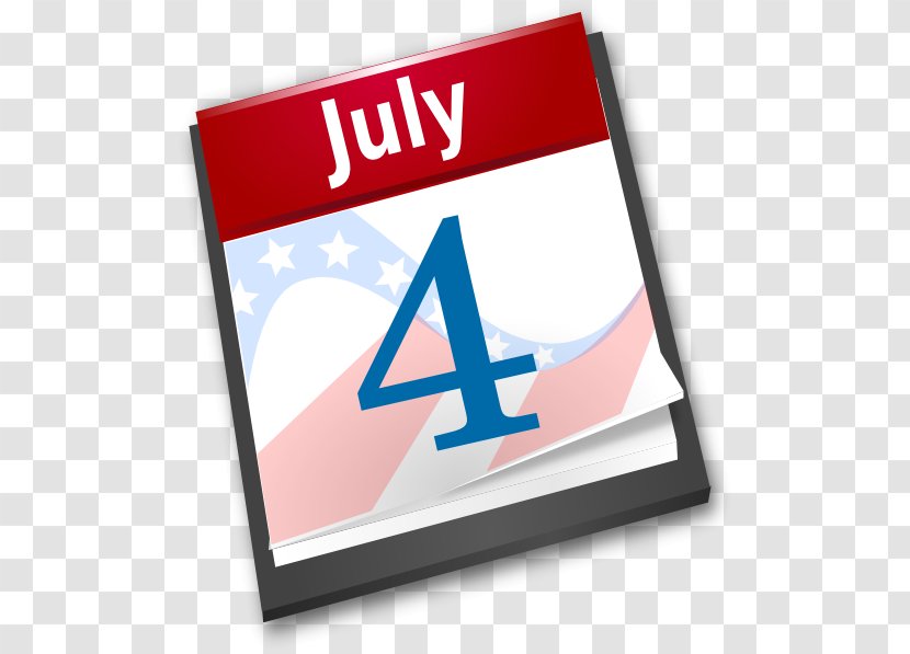 United States Declaration Of Independence Day Calendar Clip Art - Free Fourth July Clipart Transparent PNG