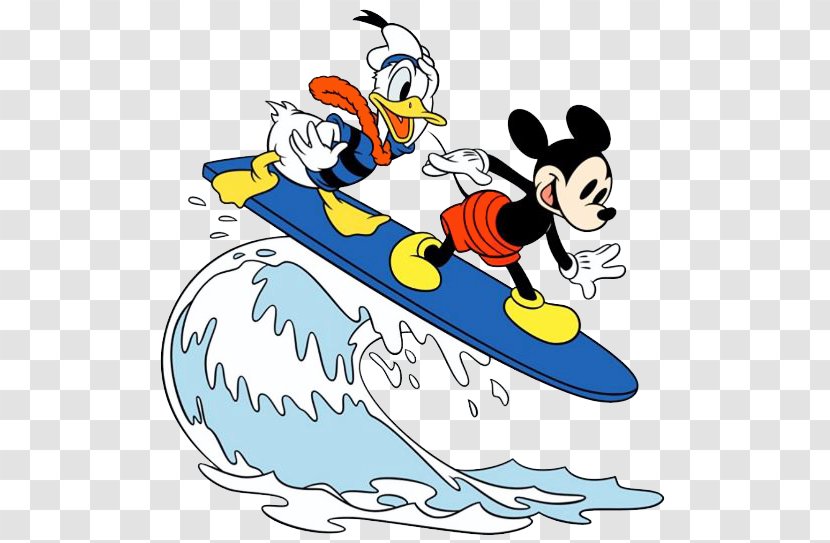 Mickey Mouse Donald Duck Minnie Pluto Goofy - Surfing Transparent PNG