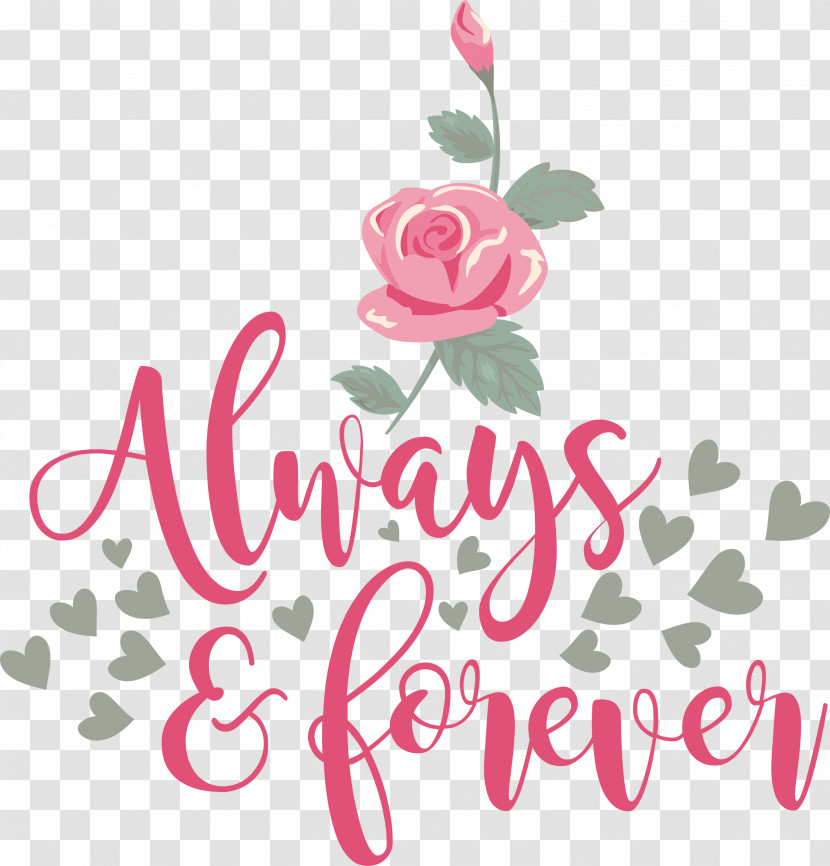 Valentines Day Always And Forever Transparent PNG