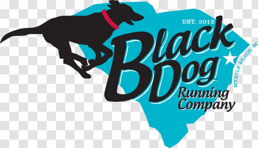 Sponsor Black Dog Running Company Logo Brand - Text - Myrtle Beach Transparent PNG