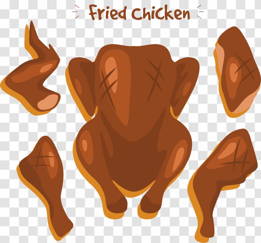 Fried Chicken Buffalo Wing Junk Food Nugget - Orange - And Wings Transparent PNG
