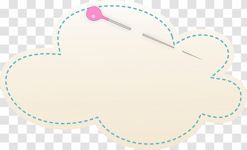 Turquoise Heart Cloud Transparent PNG