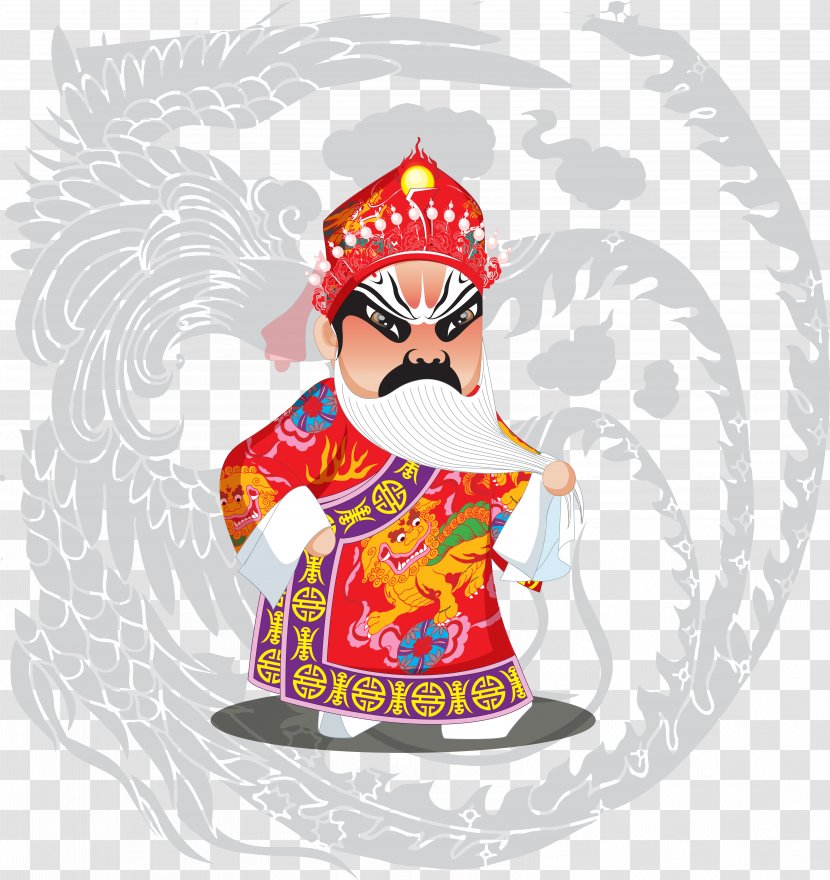Peking Opera Cartoon Character - Actor Transparent PNG
