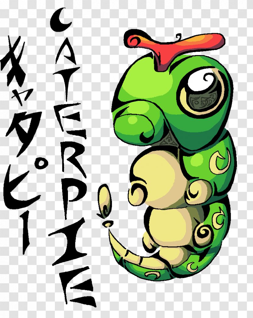 Clip Art Illustration Green Cartoon Product - Caterpie Transparent PNG