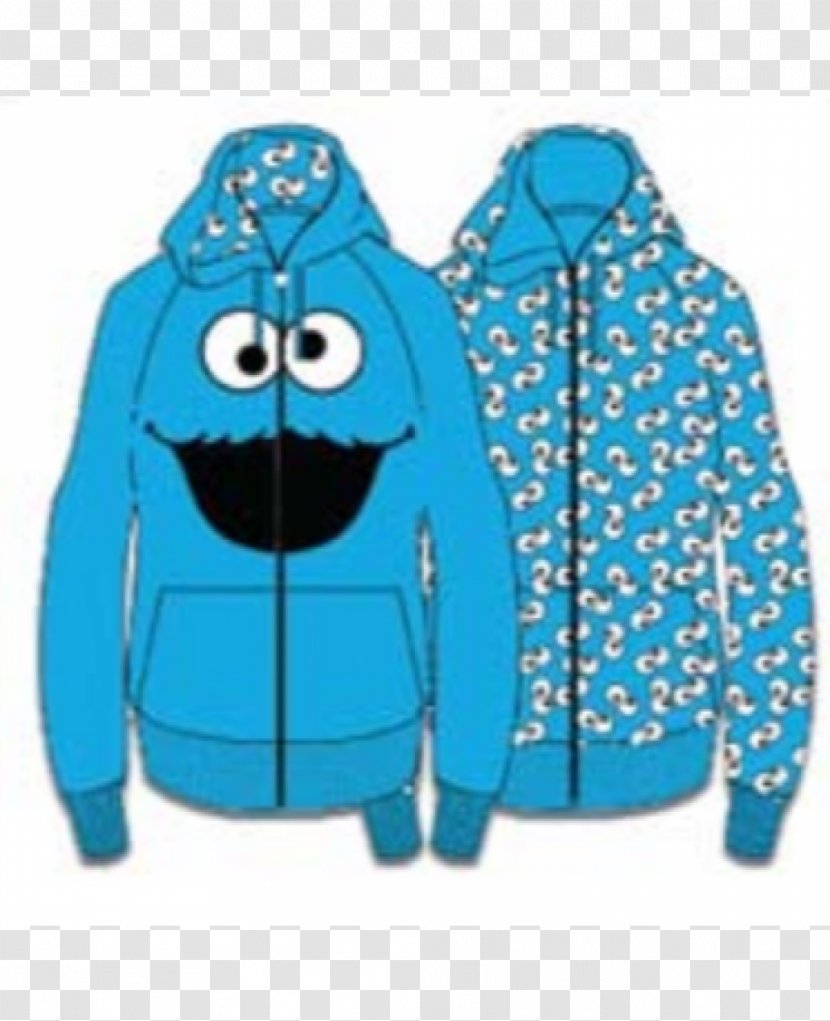 Cookie Monster Hoodie Oatmeal Raisin Cookies Biscuits Sweater - Turquoise Transparent PNG