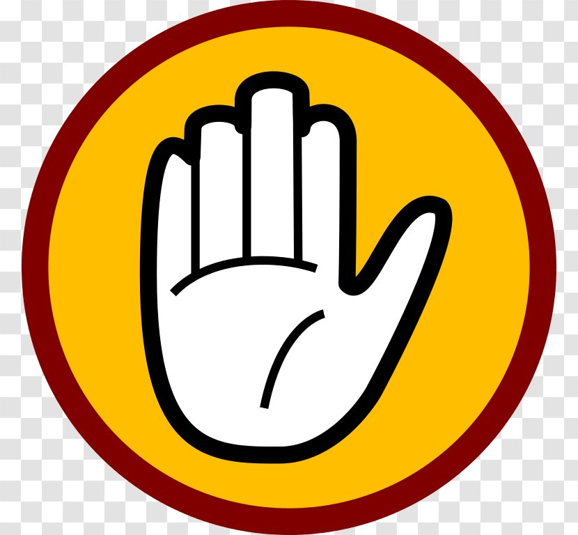 Hand Clip Art - Area - Stop Sign Template Transparent PNG