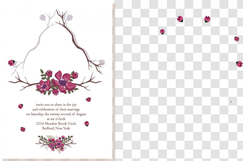 Convite Flower Marriage - Plant - Wedding Label Transparent PNG