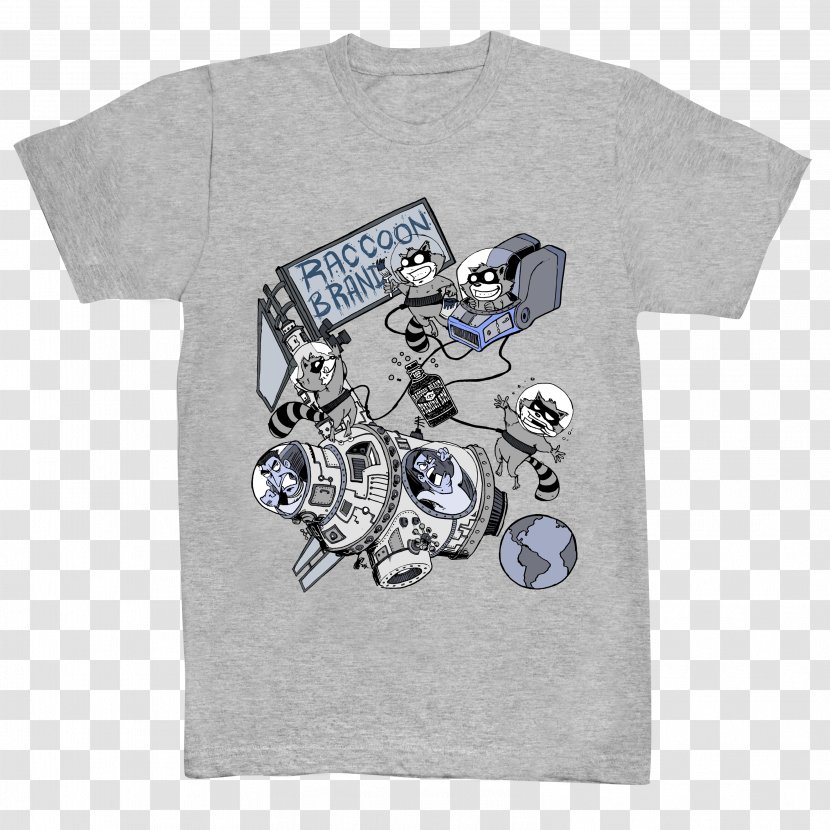 T-shirt Clothing Raccoon Sleeve Brand - Logo - Space Invaders Transparent PNG