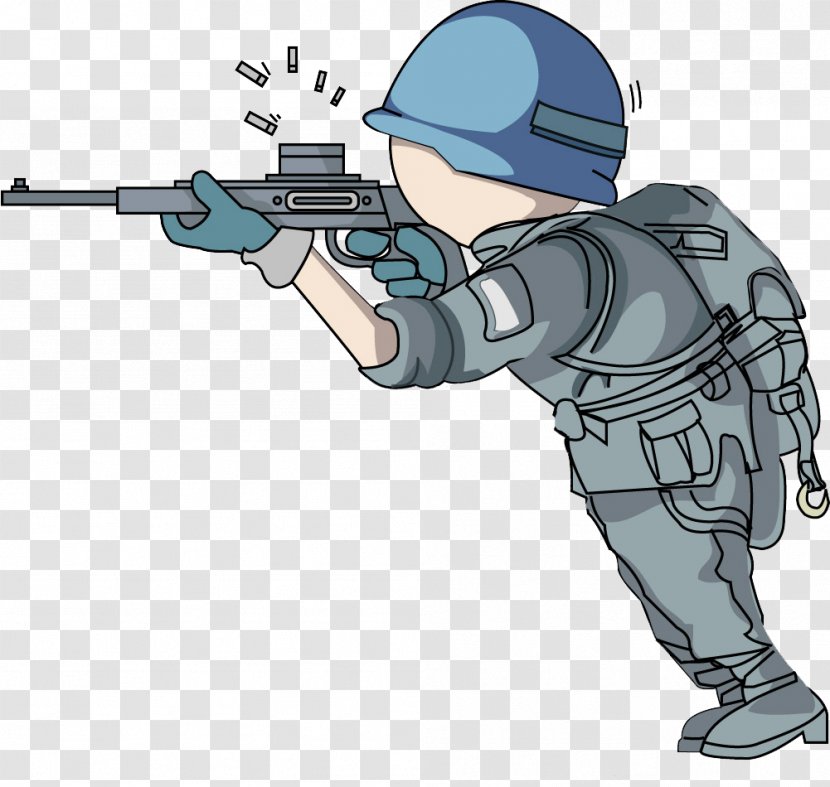 Soldier Firearm Cartoon - Comics - Aimed At The Soldiers Transparent PNG