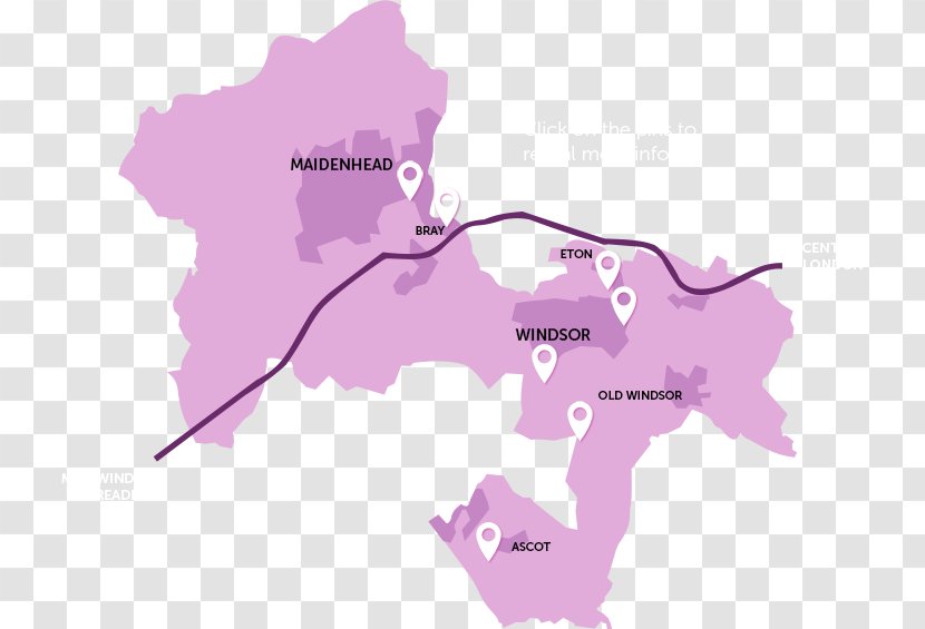 Borough Of Wokingham The Royal Windsor & Maidenhead Castle Map - Idyllic Transparent PNG