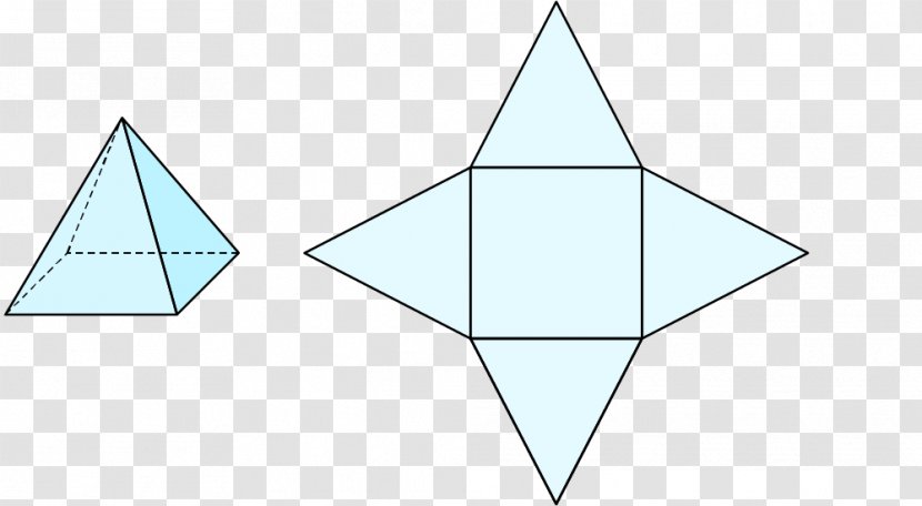 Net Pyramid Solid Geometry Cube Triangle - Askartelu - Prisma Transparent PNG
