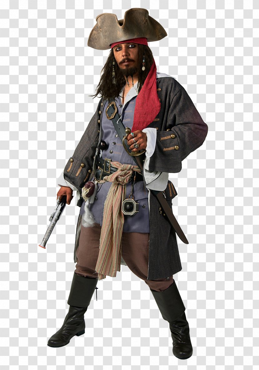 Jack Sparrow Costume Piracy Clothing Pirates Of The Caribbean - Halloween Transparent PNG