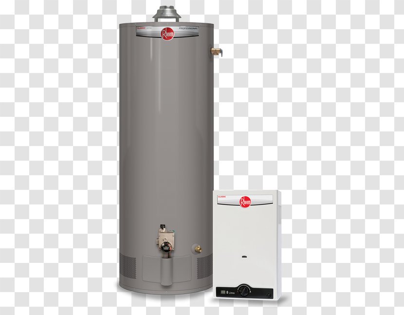 Furnace Water Heating Rheem Natural Gas Electric - Cylinder - Heaters Transparent PNG