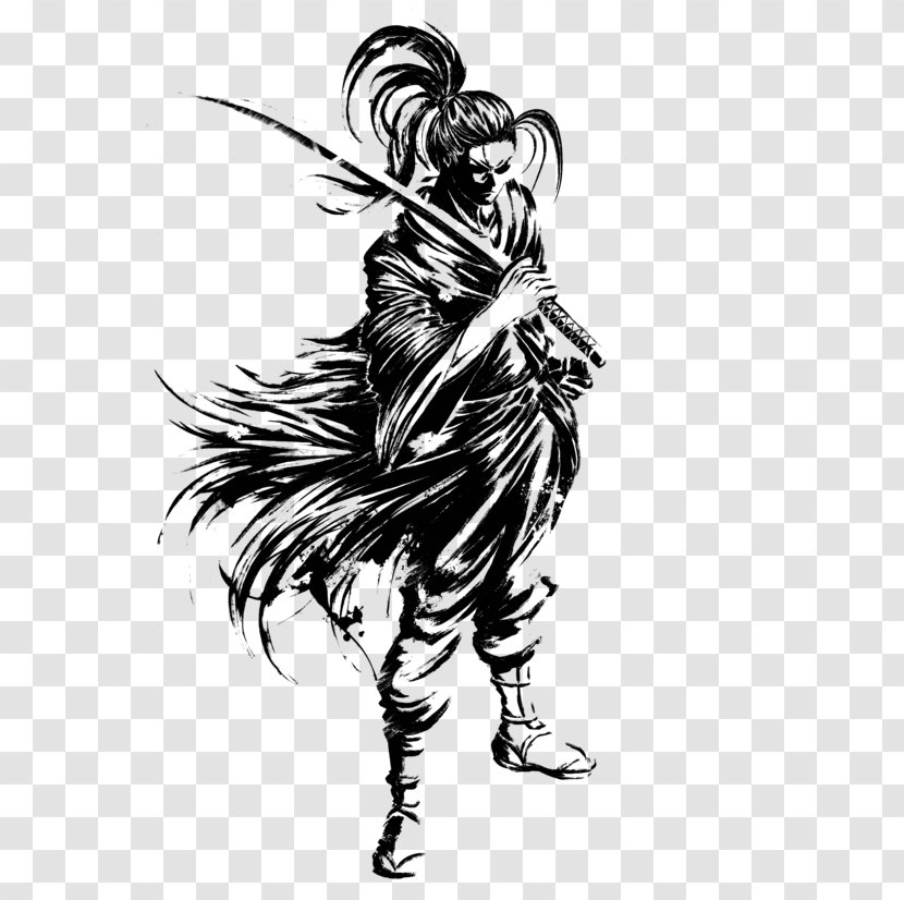 Rooster Legendary Creature Visual Arts Mythology Sketch - Mythical - Samurai Ink Transparent PNG