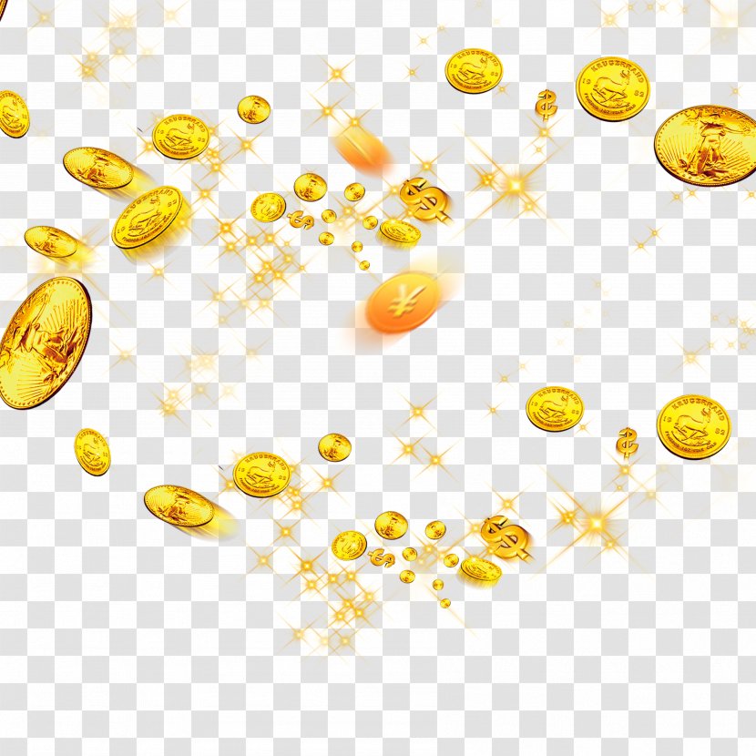 Download - Commodity - Floating Coins Money Transparent PNG
