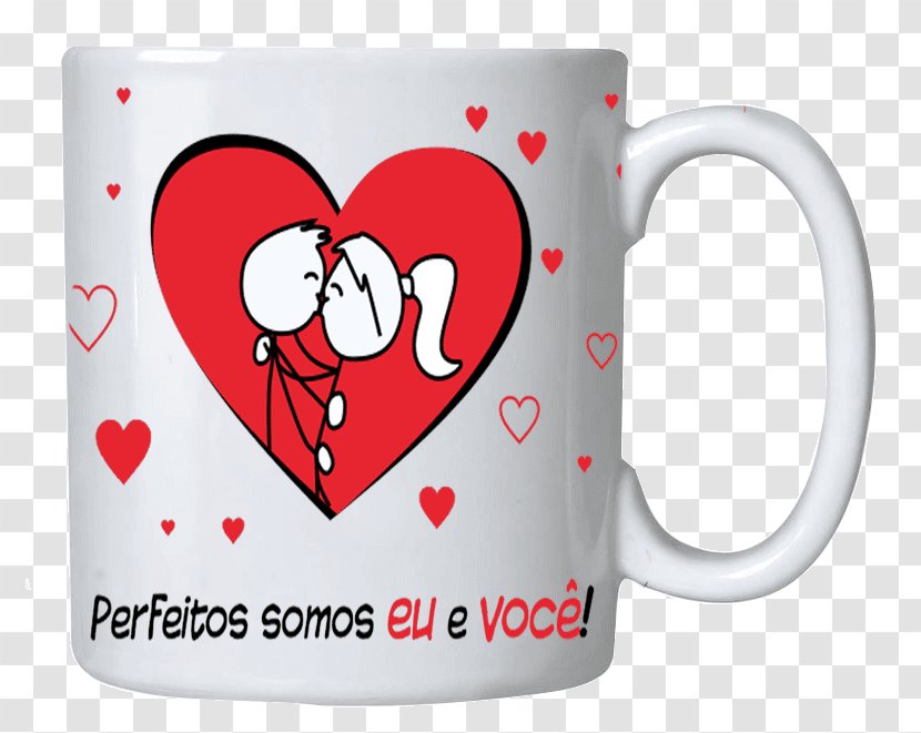 Mug Ceramic Coffee Porcelain Gift - Heart - Caneca Transparent PNG