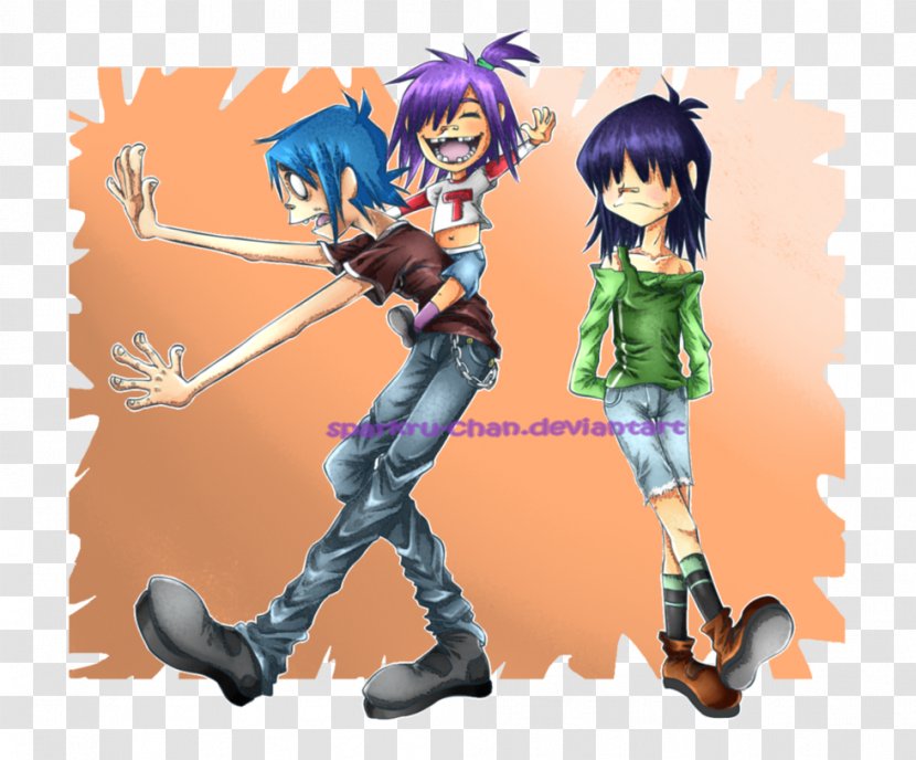 2-D Gorillaz Noodle Murdoc Niccals Daughter - Watercolor - Is God Transparent PNG