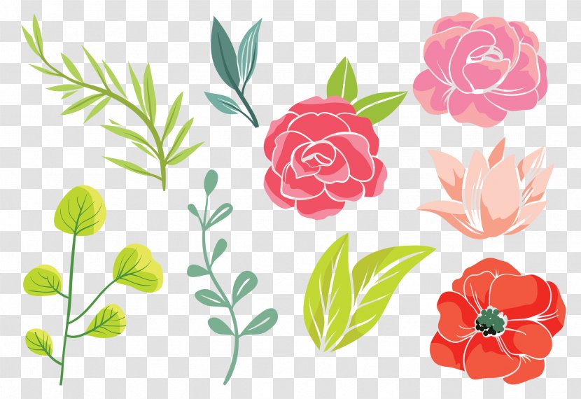 Simple Flowers Flower Designs Floral Ornament CD-ROM And Book Clip Art - Body Painting Transparent PNG