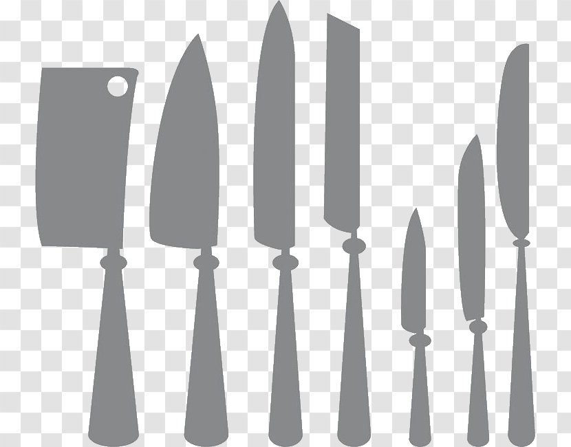 Kitchen Knife Cutlery Fork - Drawing Transparent PNG