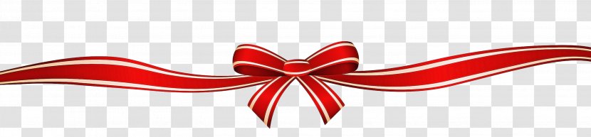 Red Christmas Ribbon - Confectionery Present Transparent PNG