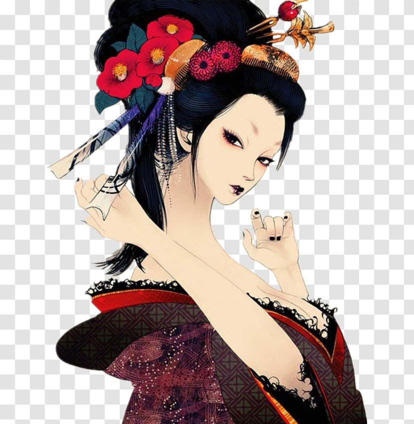 Japanese Art Geisha Illustrator - Japan Transparent PNG