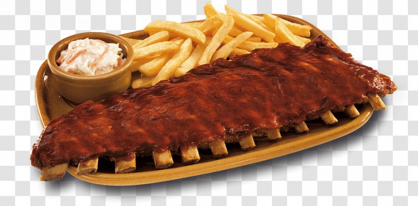 French Fries Barbecue Ribs Hamburger European Cuisine - Dish Transparent PNG