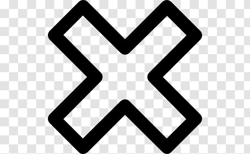 Sign Check Mark X Symbol Cross - Area Transparent PNG