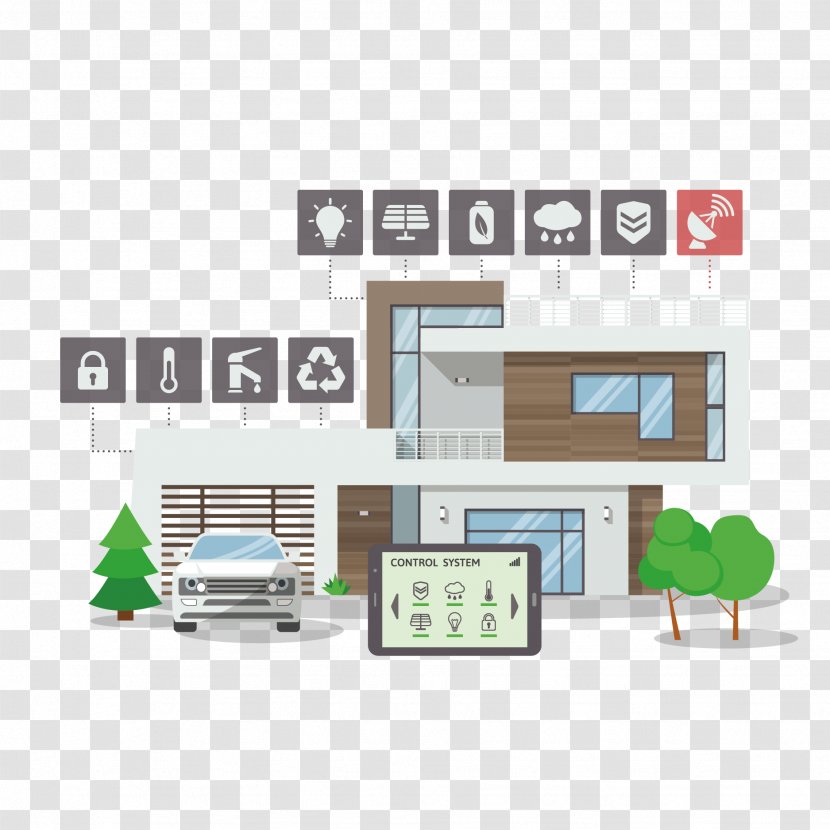 Home Automation Internet Of Things Illustration - Vector Office Building Transparent PNG