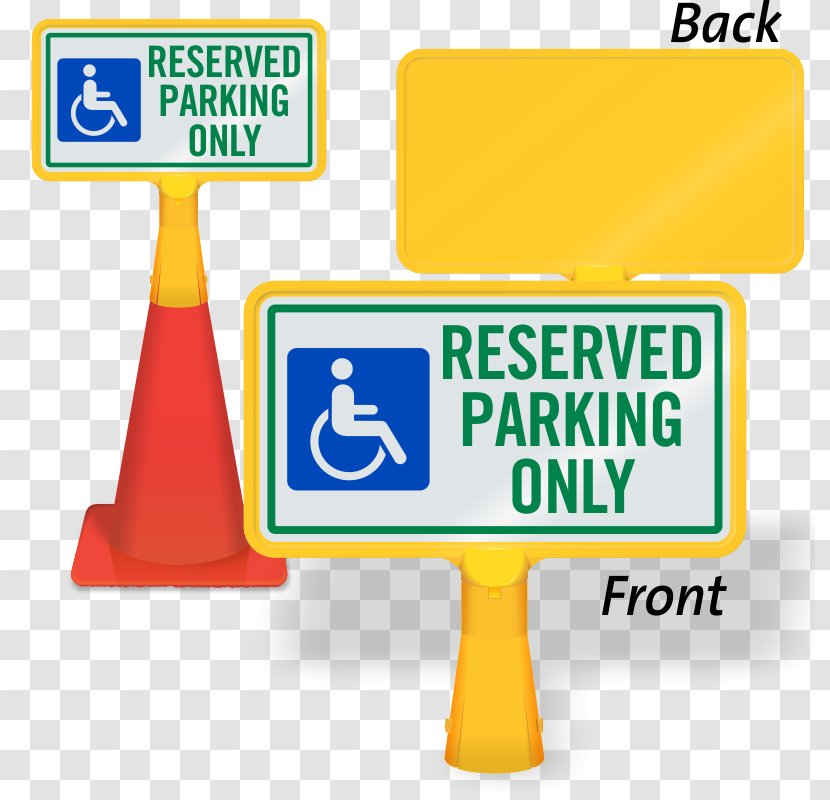 Traffic Sign Car Park Disabled Parking Permit - Handicap Symbol Transparent PNG