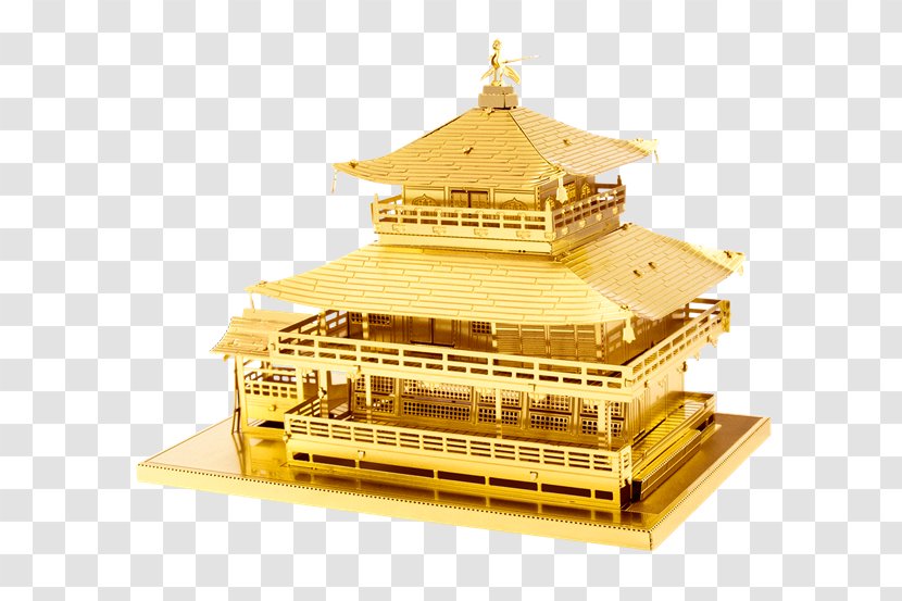 Kinkaku-ji Metal Earth Building Gold - Temple Transparent PNG