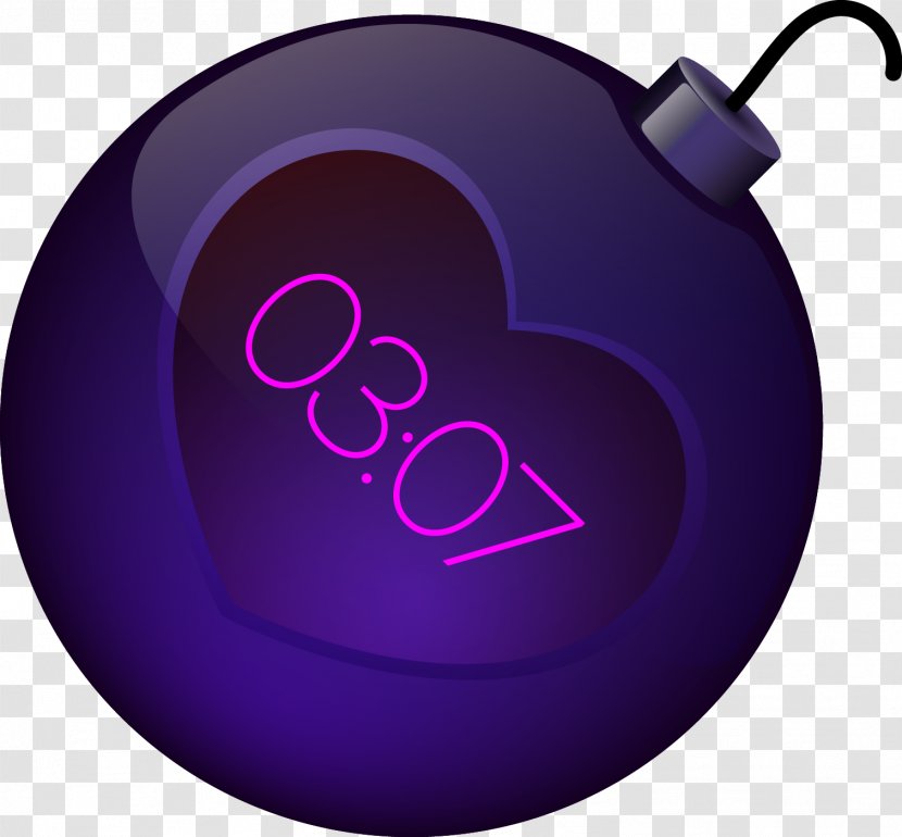Bomb Icon - Violet - Vector Transparent PNG