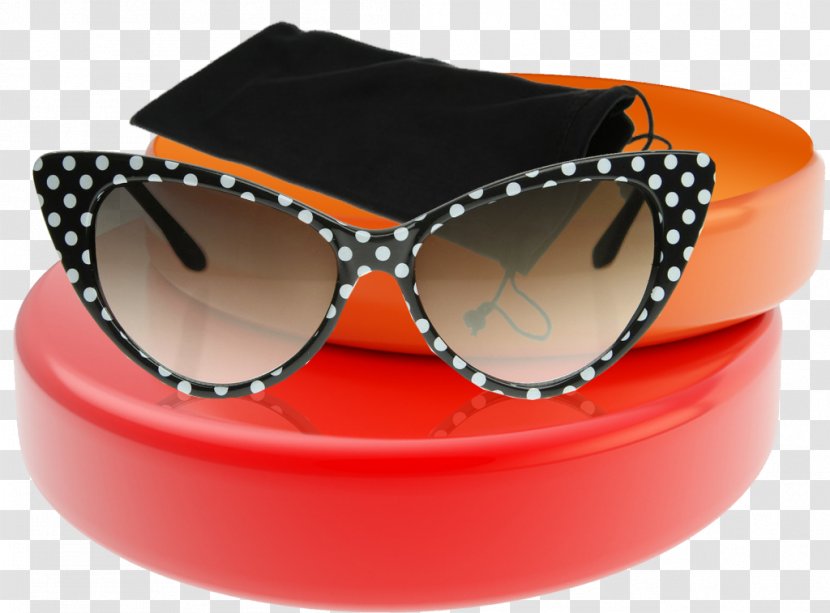 Goggles Sunglasses 1950s Polka Dot - Fashion Transparent PNG