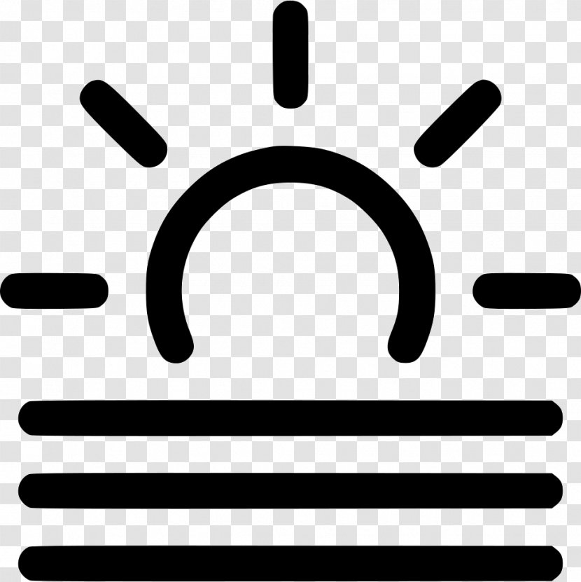 Sunrise - Black And White - Symbol Transparent PNG