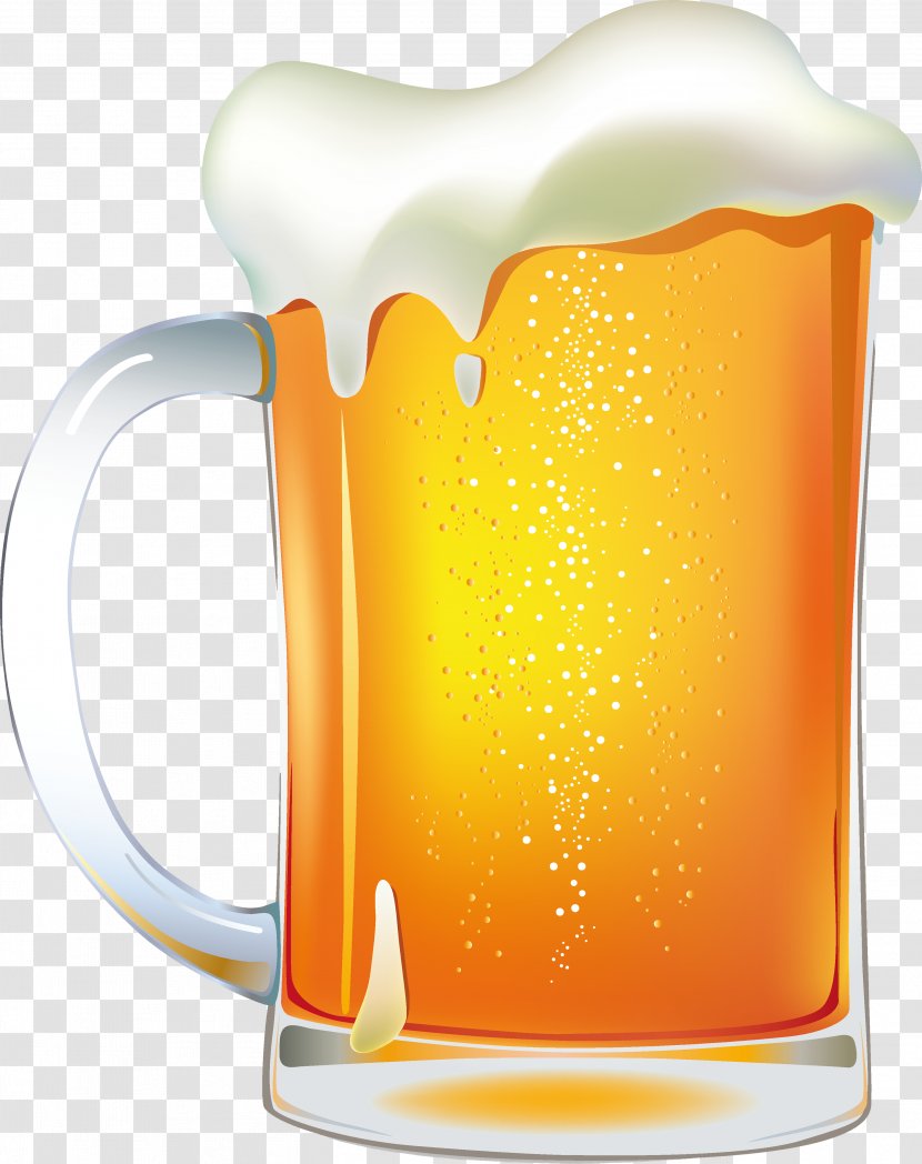 Beer Glassware Drink Clip Art - Orange - Image Transparent PNG