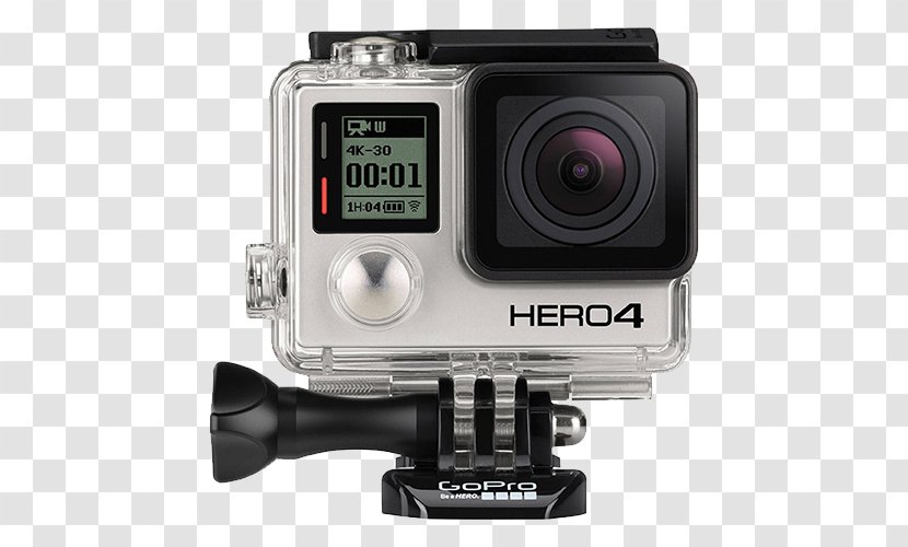 GoPro Hero 4 HERO4 Silver Edition Black Camera - Lens Transparent PNG