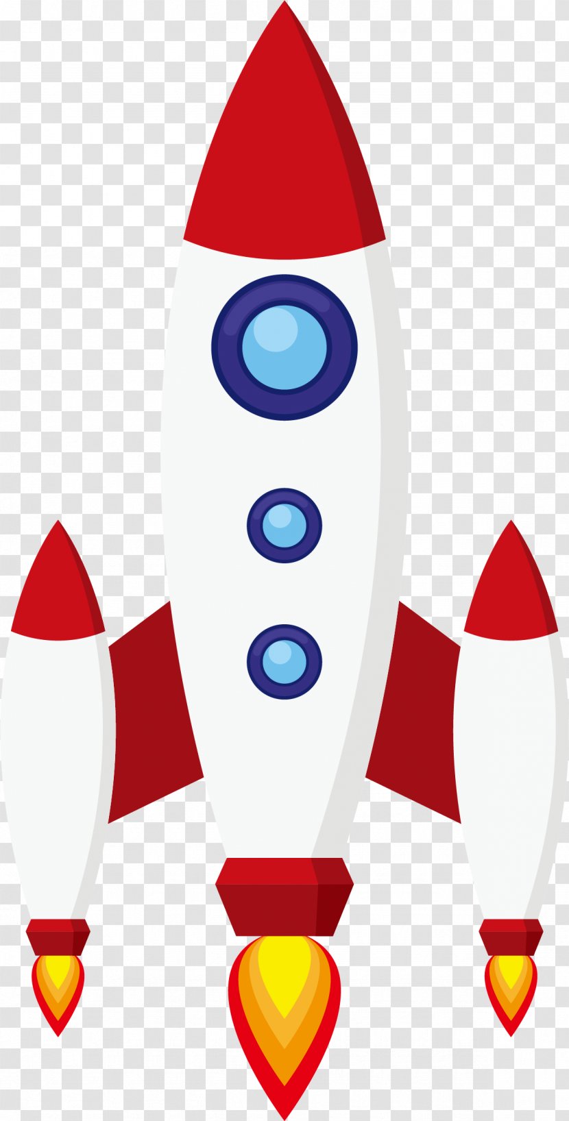 Rocket Spacecraft Clip Art - Drawing - Red White Cartoon Transparent PNG
