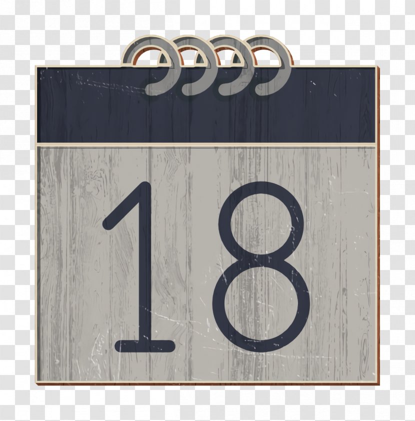 Essential Icon Calendar - House Numbering - Beige Rectangle Transparent PNG