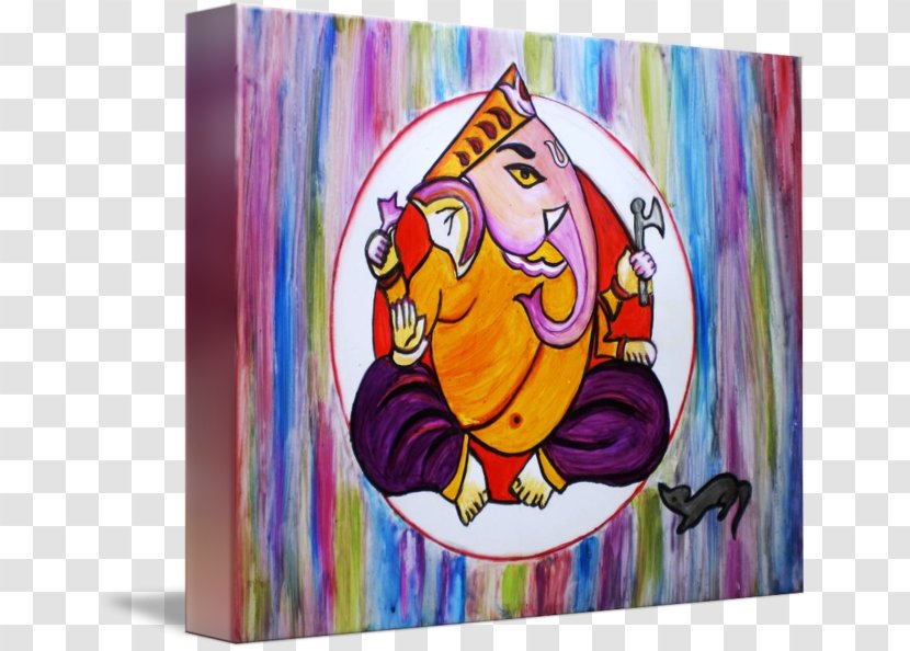 Ganesha Art Wooden Relief Painting Acrylic Paint Transparent PNG