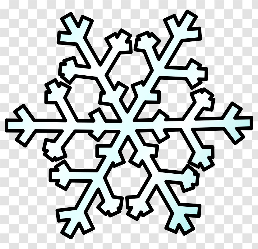 Snowflake Cartoon Clip Art - Black And White - Small Clipart Transparent PNG